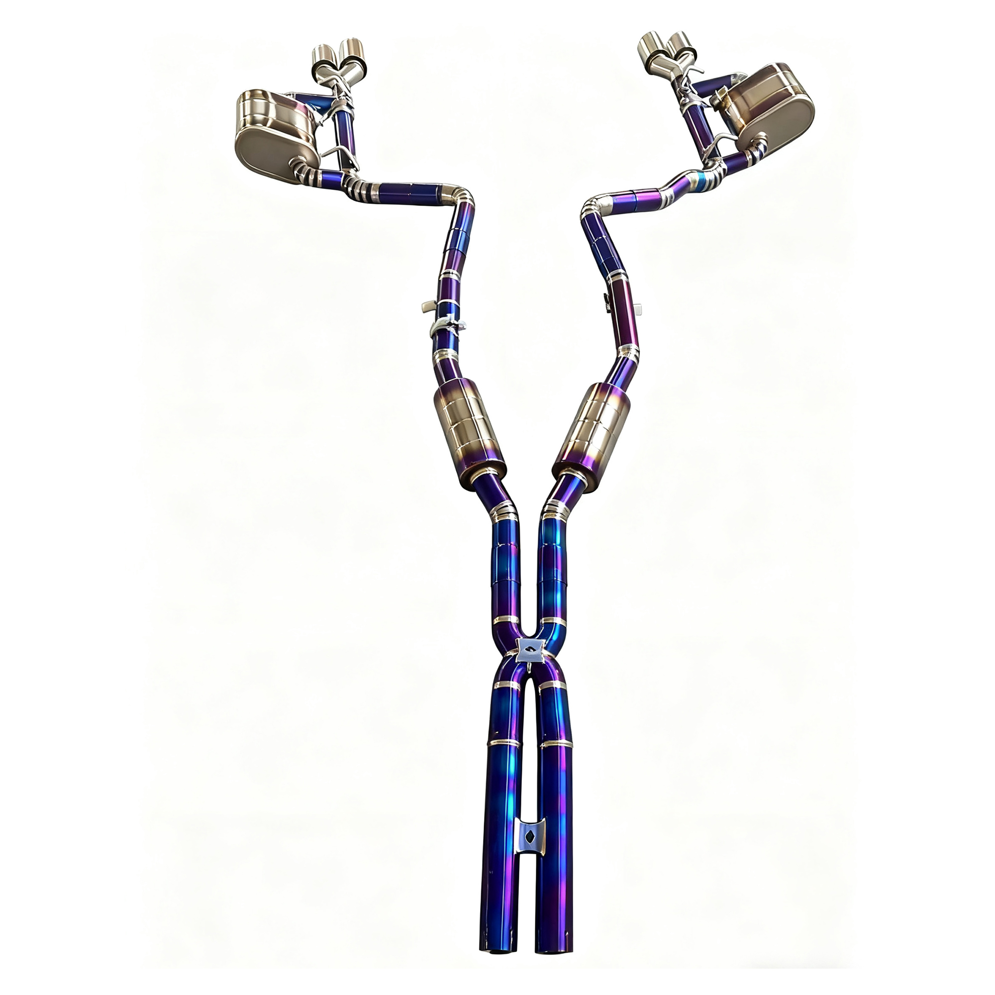 2 CYT High Flow Exhaust System for Dodge Challenger 3.6L V6 catback Titanium Racing Grade pipe with Valve Direct Fit - Image 1