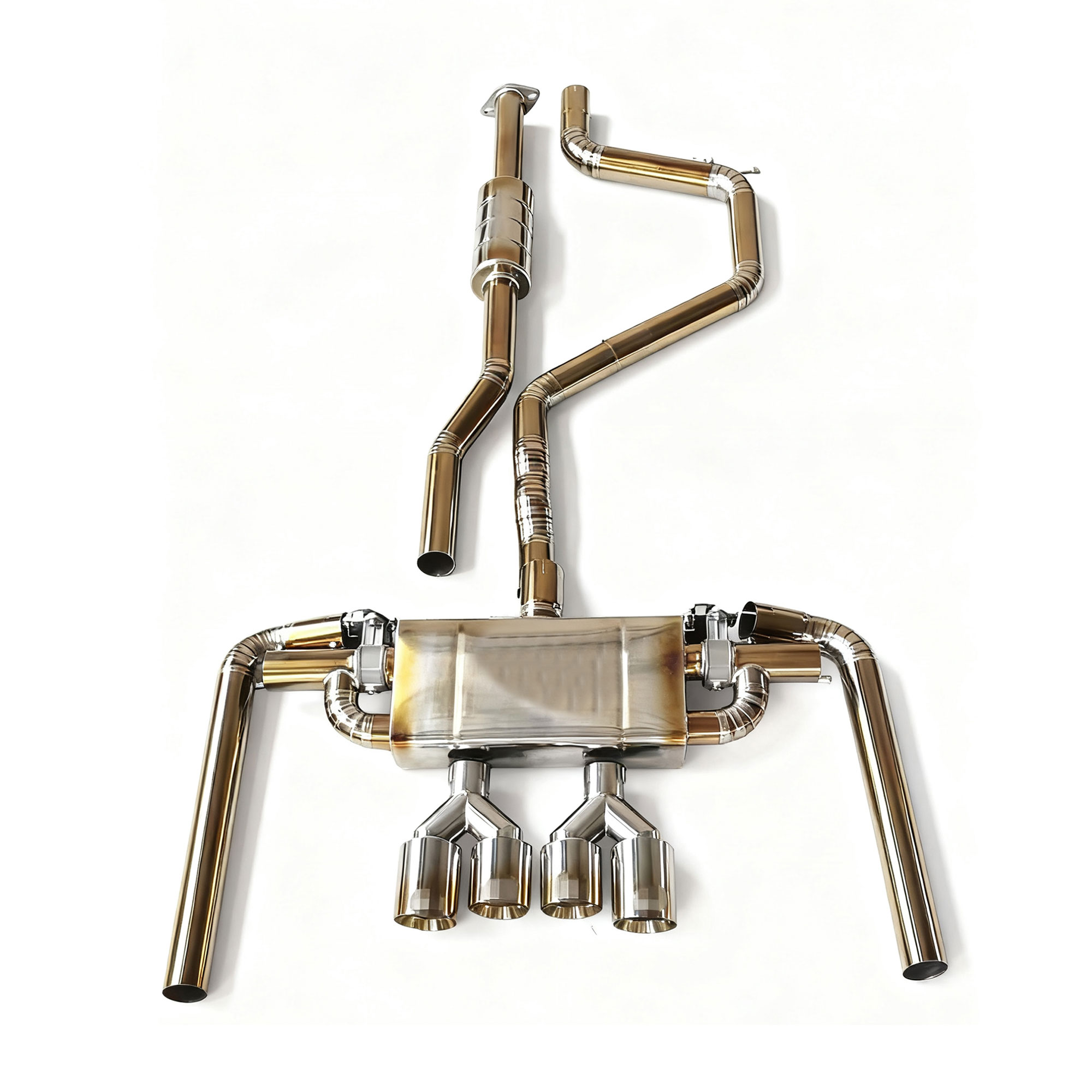 web1 CYT High Flow Exhaust System for Ford Focus MK4.5 1.5T catback Titanium Racing Grade pipe with Valve Direct Fit - Image 1