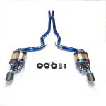 CYT High Flow Exhaust System for Ford Mustang GT 5.0L V8 catback Titanium Racing Grade pipe X pipe with Valve Dual single exit