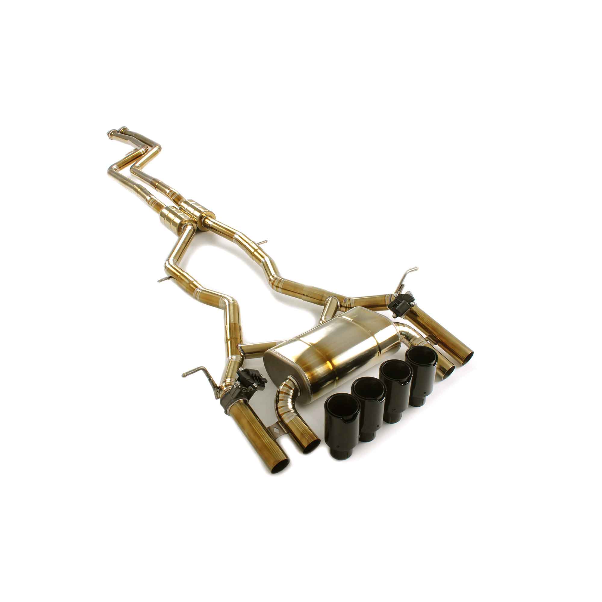web3 CYT High Flow Exhaust System for BMW M3 M4 F80 F82 catback Titanium Racing Grade pipe with Valve Direct Fit - Image 1