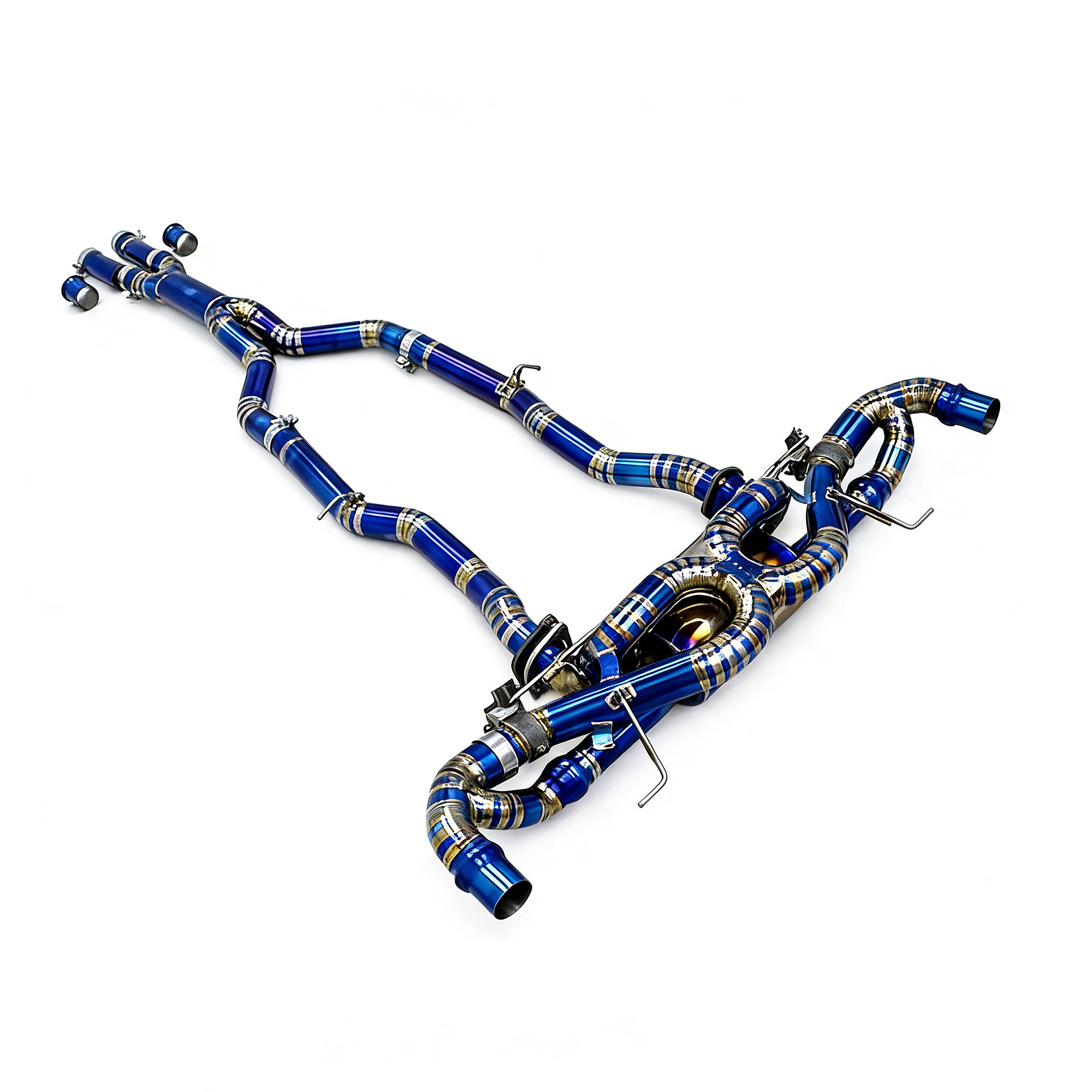 web4 CYT High Flow Exhaust System for Aston Martin DB11 5.2T V12 2017-2019 catback Titanium Racing Grade pipe with Valve Direct Fit - Image 1